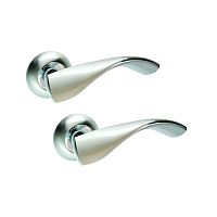 Ручки на розетте KEDR R10.049-AL SN/CP сатин/хром